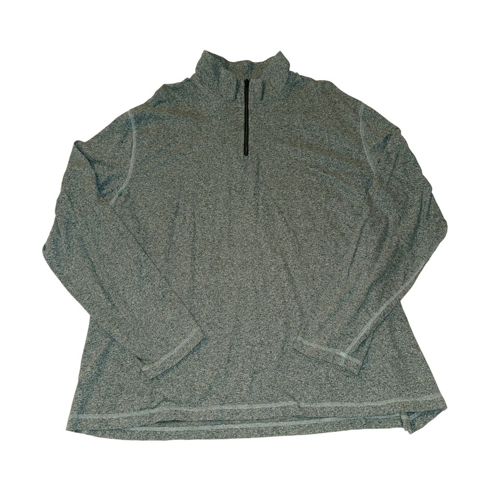 Men's Ocean + Coast Green Quarter-Zip Long-Sleeve Pullover XXL